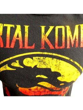 Men's Tee Small Mortal Combat Y2K Black T-shirt